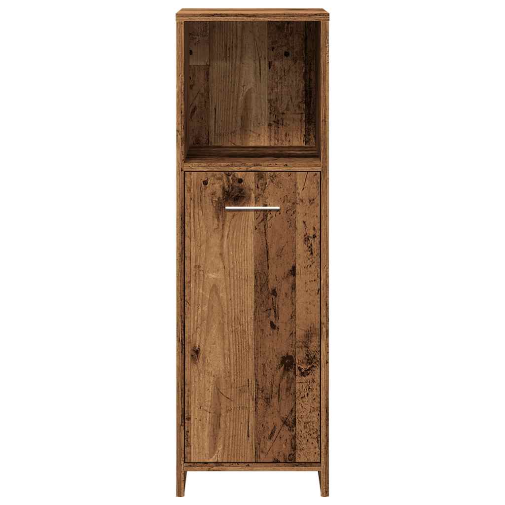 Badkamerkast 30x30x95 cm bewerkt hout oud houtkleurig is nu te koop bij PeponiXL, paradijselijk wonen!
