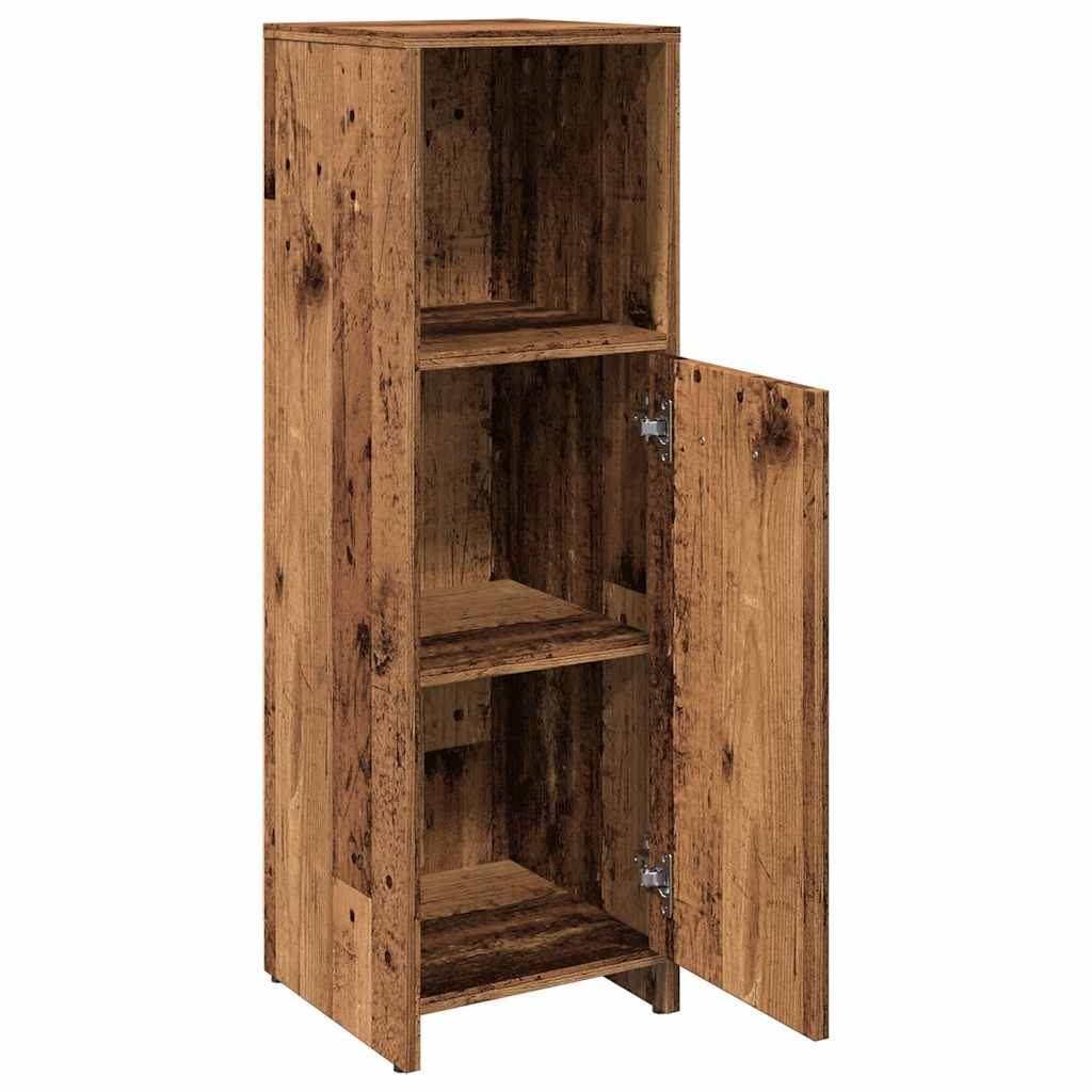 Badkamerkast 30x30x95 cm bewerkt hout oud houtkleurig is nu te koop bij PeponiXL, paradijselijk wonen!