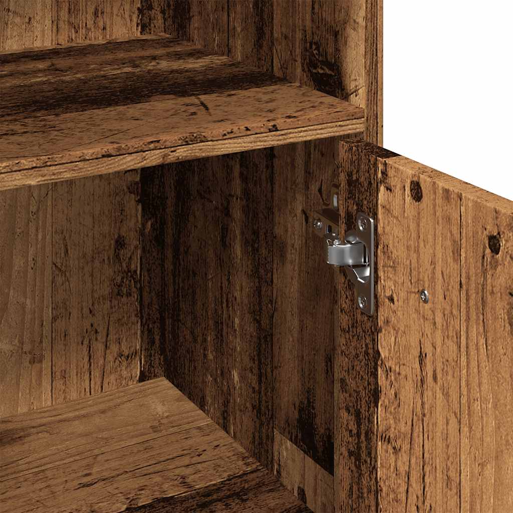 Badkamerkast 30x30x95 cm bewerkt hout oud houtkleurig is nu te koop bij PeponiXL, paradijselijk wonen!
