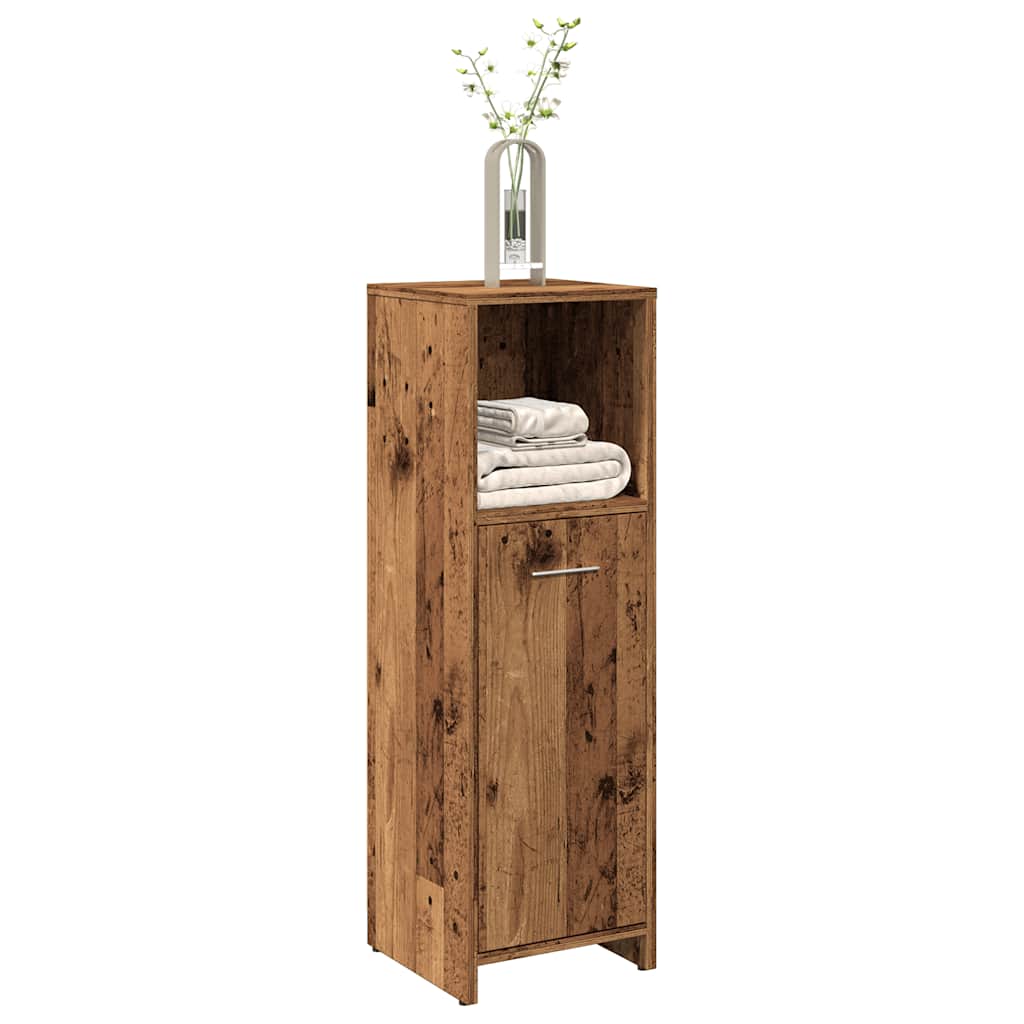Badkamerkast 30x30x95 cm bewerkt hout oud houtkleurig is nu te koop bij PeponiXL, paradijselijk wonen!