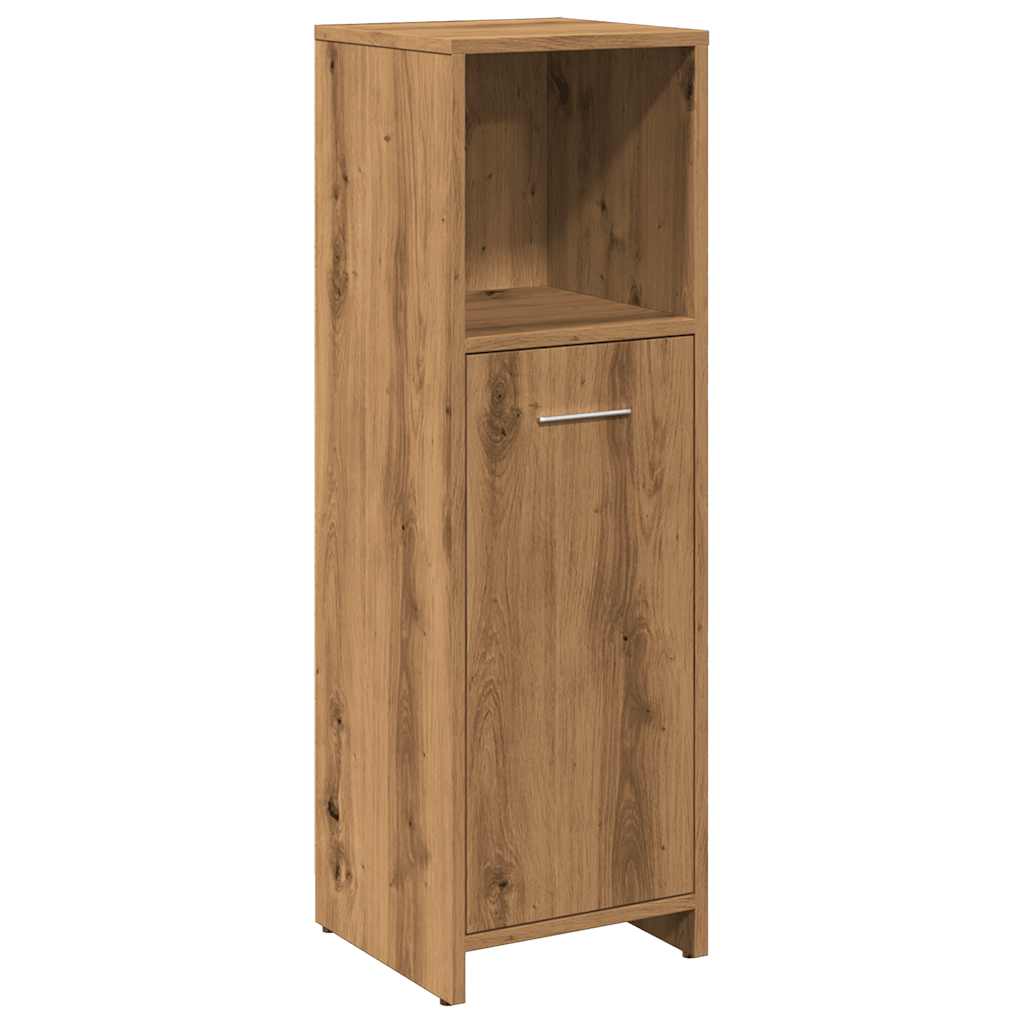 Badkamerkast 30x30x95 cm bewerkt hout artisanaal eikenkleur is nu te koop bij PeponiXL, paradijselijk wonen!