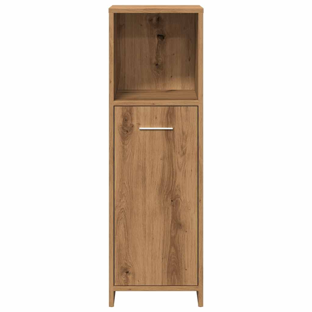 Badkamerkast 30x30x95 cm bewerkt hout artisanaal eikenkleur is nu te koop bij PeponiXL, paradijselijk wonen!