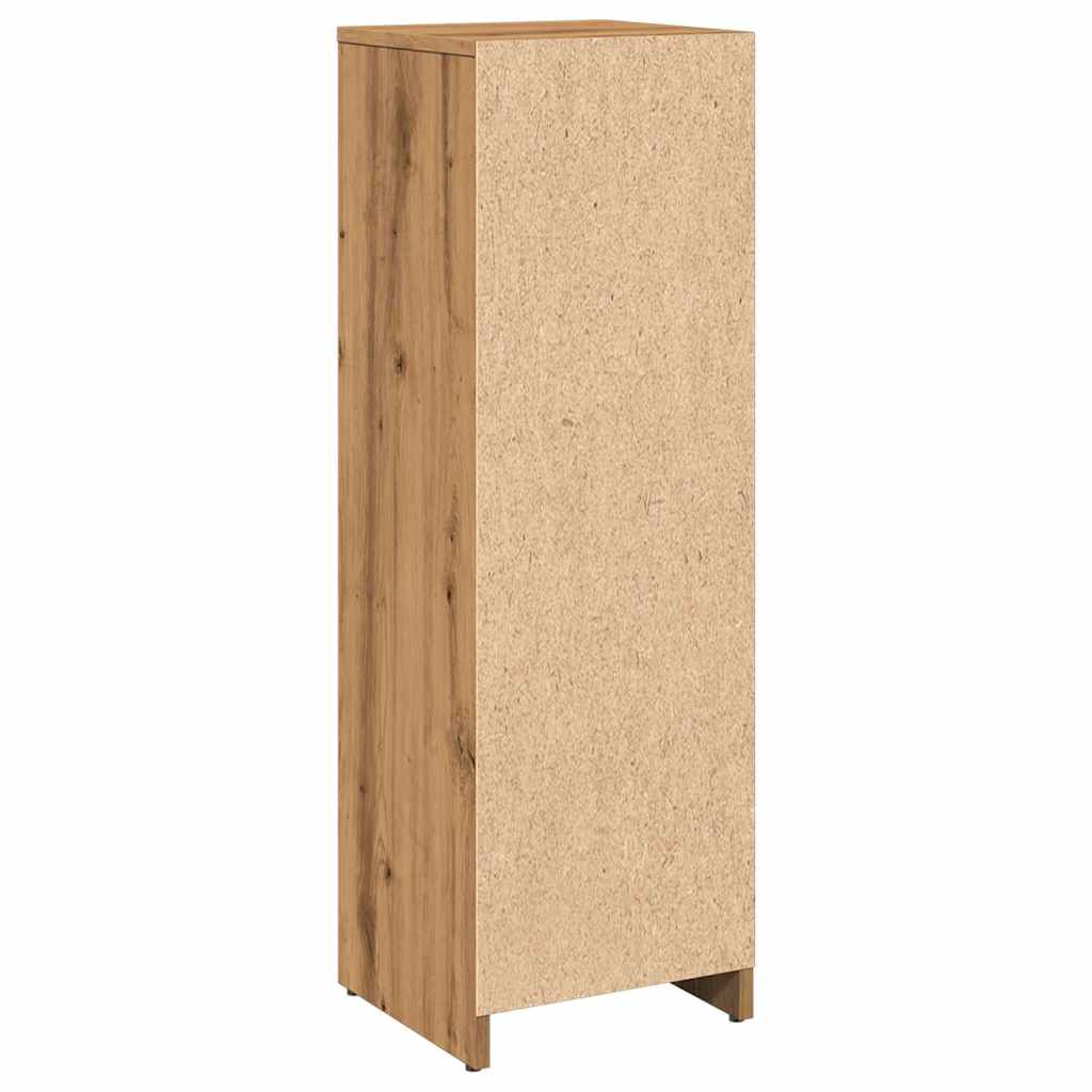 Badkamerkast 30x30x95 cm bewerkt hout artisanaal eikenkleur is nu te koop bij PeponiXL, paradijselijk wonen!