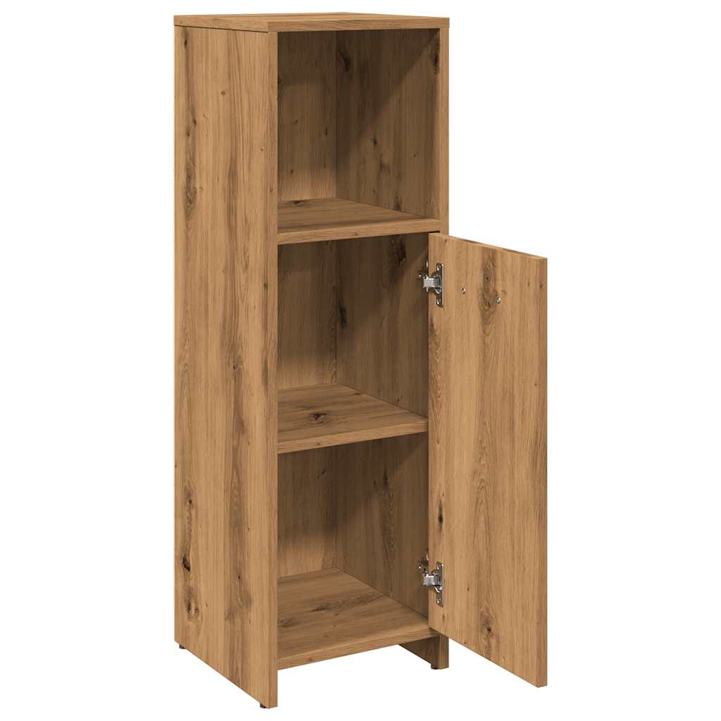 Badkamerkast 30x30x95 cm bewerkt hout artisanaal eikenkleur is nu te koop bij PeponiXL, paradijselijk wonen!