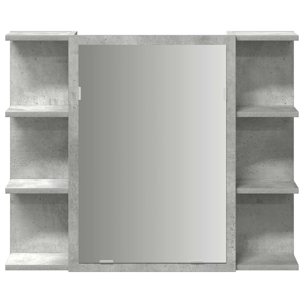 Badkamerspiegelkast 80x20,5x64 cm bewerkt hout betongrijs is nu te koop bij PeponiXL, paradijselijk wonen!