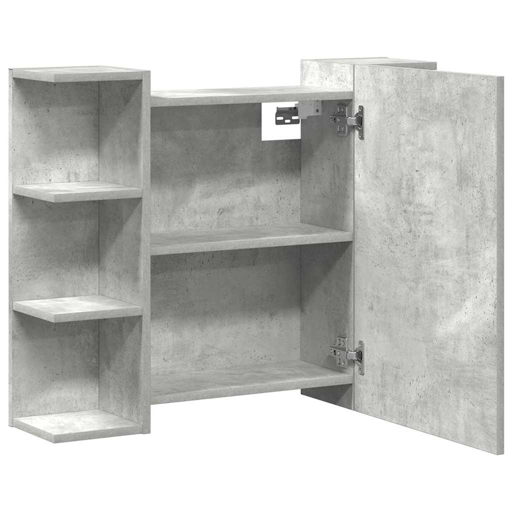 Badkamerspiegelkast 80x20,5x64 cm bewerkt hout betongrijs is nu te koop bij PeponiXL, paradijselijk wonen!