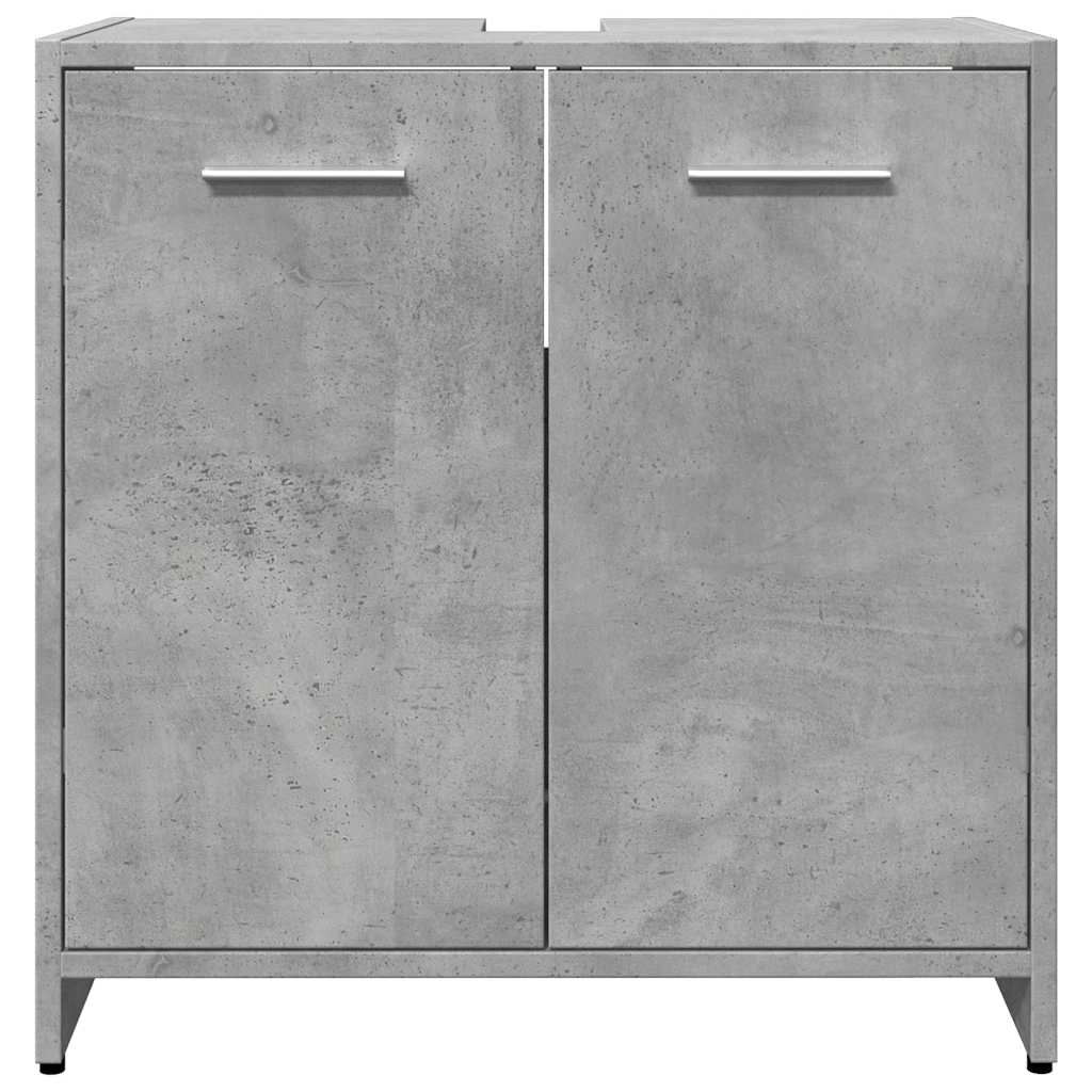 Wastafelkast 60x33x60 cm bewerkt hout betongrijs is nu te koop bij PeponiXL, paradijselijk wonen!