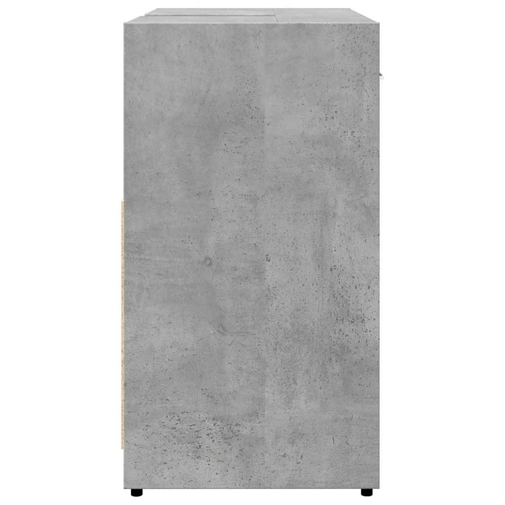 Wastafelkast 60x33x60 cm bewerkt hout betongrijs is nu te koop bij PeponiXL, paradijselijk wonen!