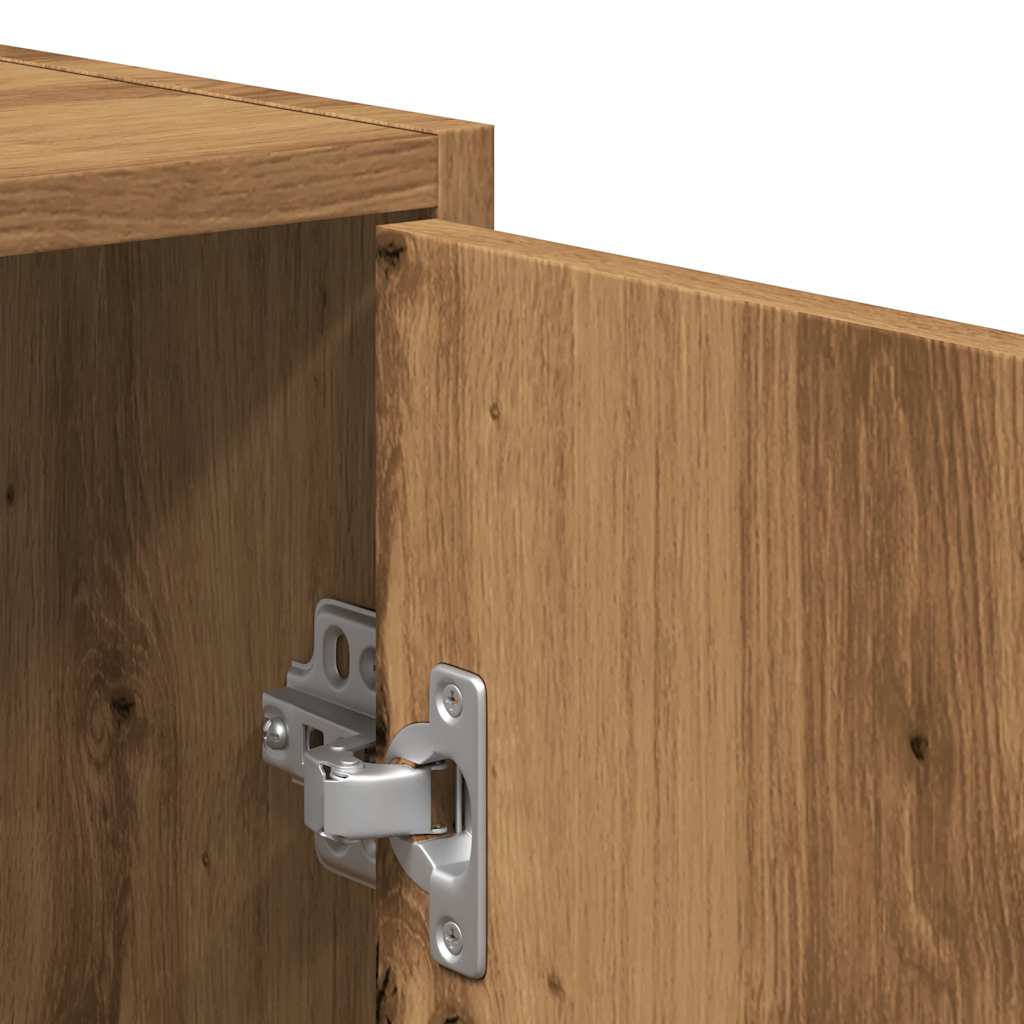 Badkamerkast met spiegel bewerkt hout artisanaal eikenkleurig is nu te koop bij PeponiXL, paradijselijk wonen!