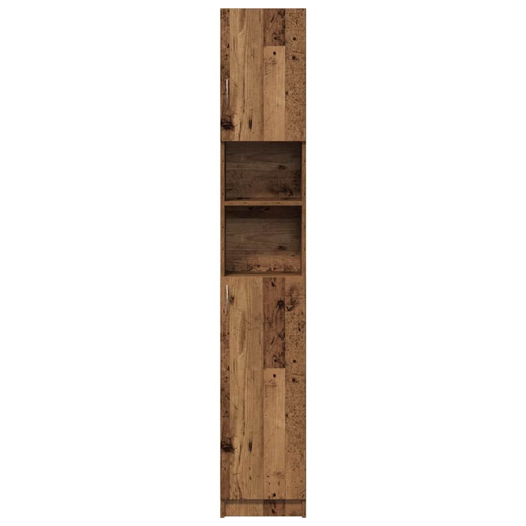 Badkamerkast 32x25,5x190 cm bewerkt hout oud houtkleurig is nu te koop bij PeponiXL, paradijselijk wonen!