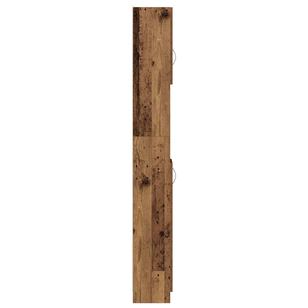 Badkamerkast 32x25,5x190 cm bewerkt hout oud houtkleurig is nu te koop bij PeponiXL, paradijselijk wonen!