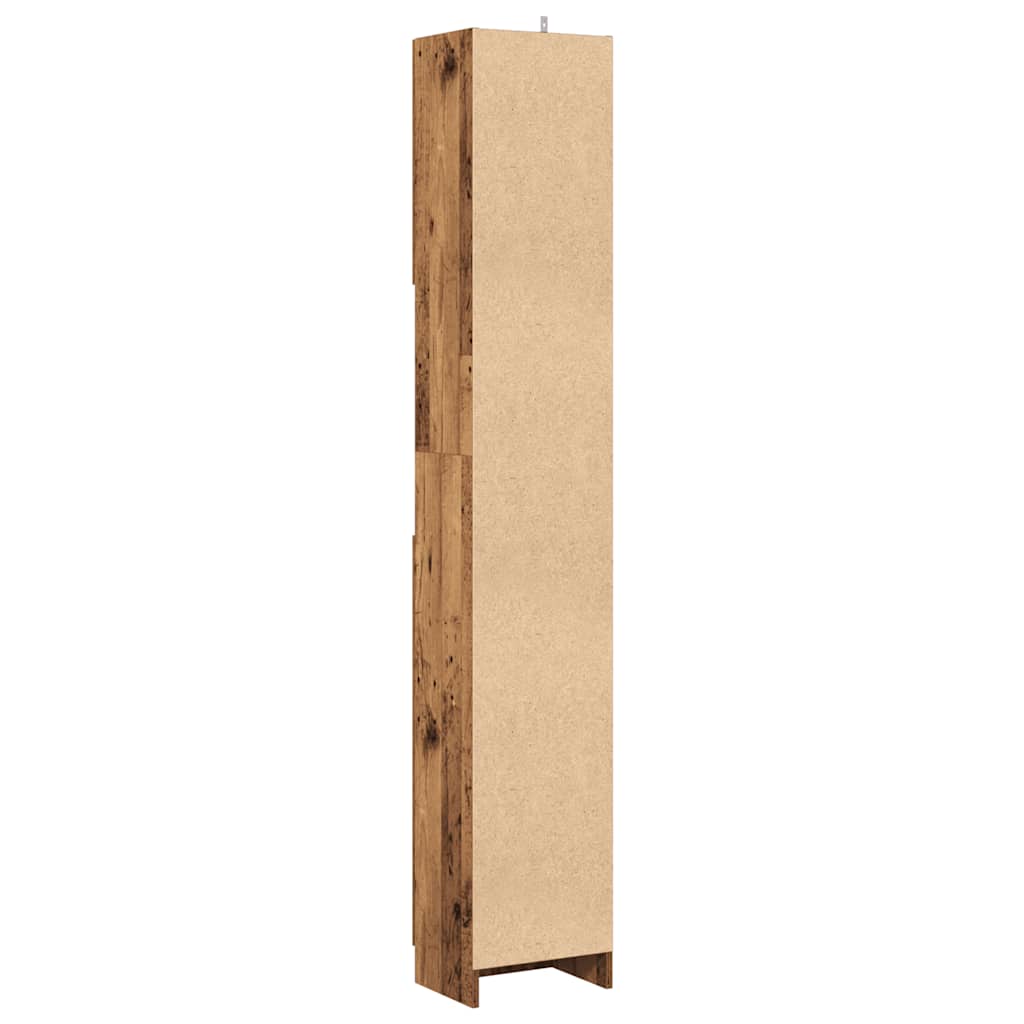 Badkamerkast 32x25,5x190 cm bewerkt hout oud houtkleurig is nu te koop bij PeponiXL, paradijselijk wonen!