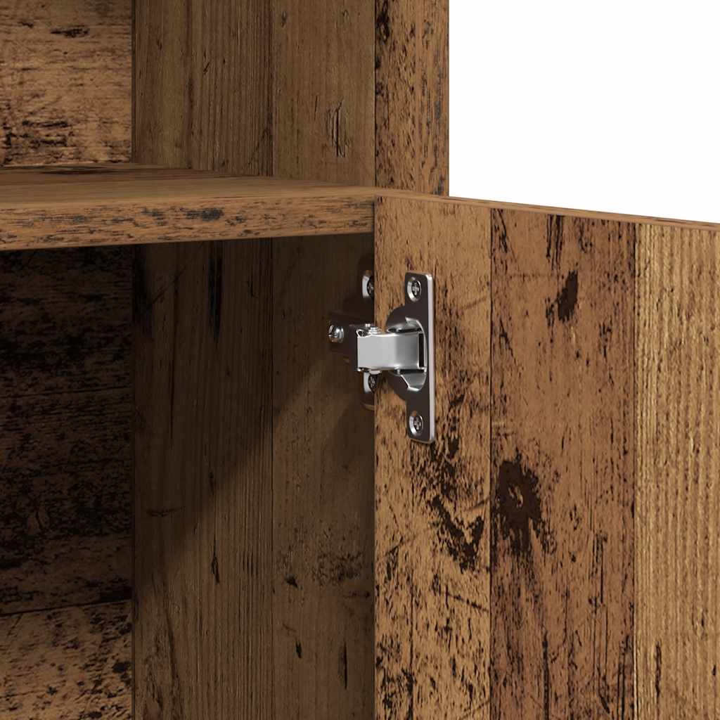 Badkamerkast 32x25,5x190 cm bewerkt hout oud houtkleurig is nu te koop bij PeponiXL, paradijselijk wonen!