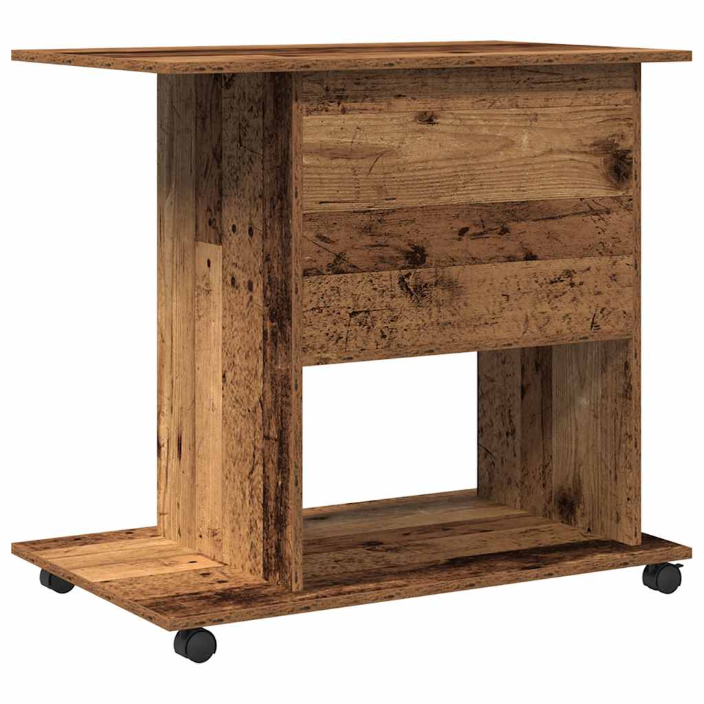 Computerbureau 80x50x75 cm bewerkt hout oud houtkleurig is nu te koop bij PeponiXL, paradijselijk wonen!