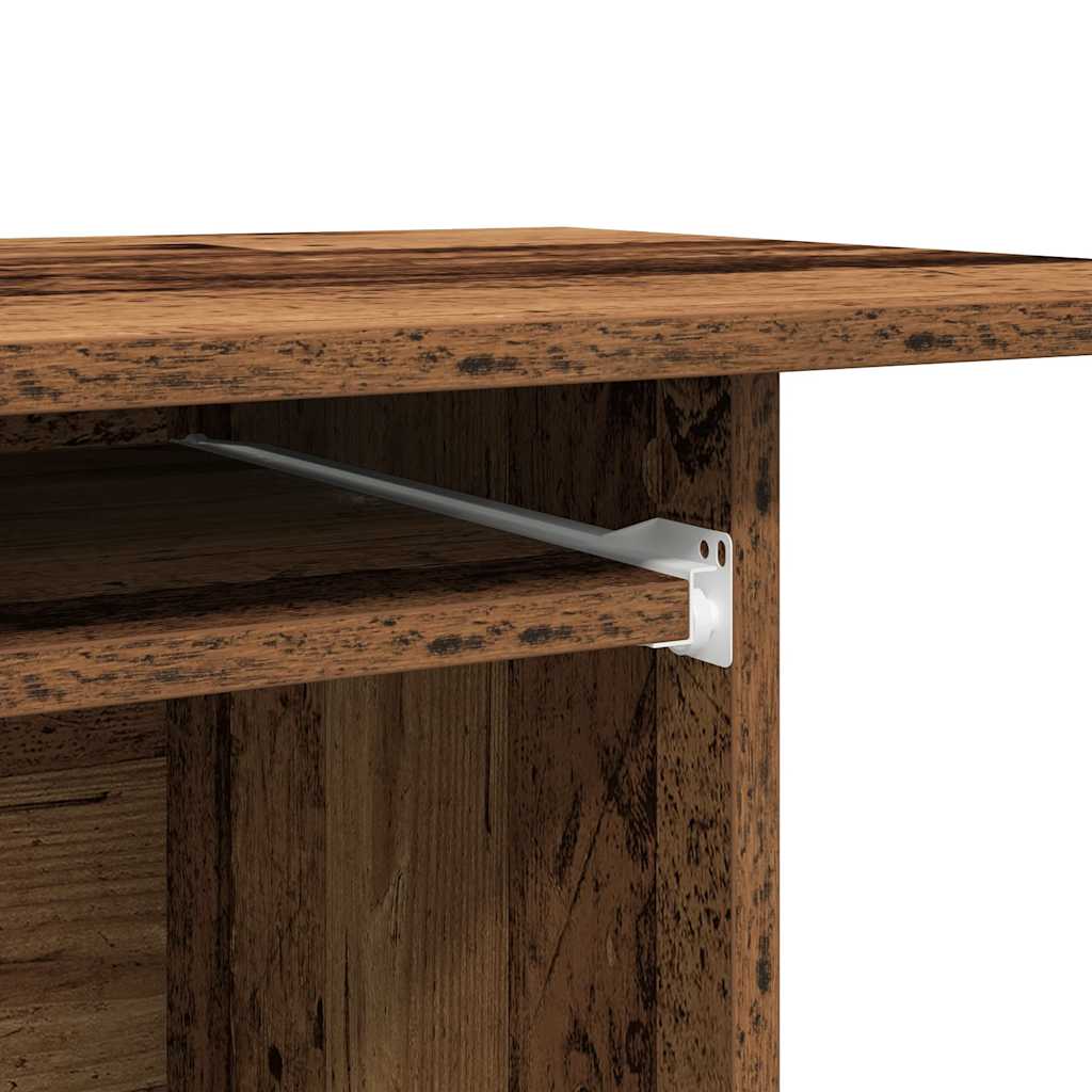 Computerbureau 80x50x75 cm bewerkt hout oud houtkleurig is nu te koop bij PeponiXL, paradijselijk wonen!