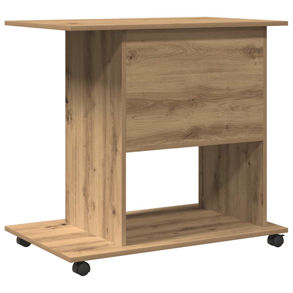 Computerbureau 80x50x75 cm bewerkt hout artisanaal eikenkleur is nu te koop bij PeponiXL, paradijselijk wonen!