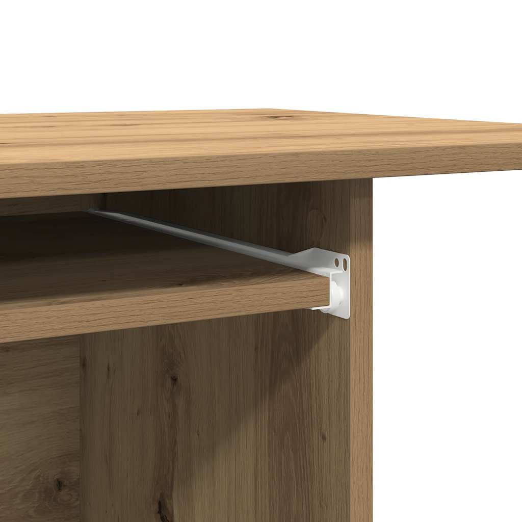 Computerbureau 80x50x75 cm bewerkt hout artisanaal eikenkleur is nu te koop bij PeponiXL, paradijselijk wonen!