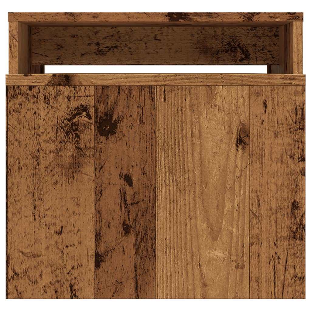 Salontafelset 100x48x40 cm bewerkt hout oud houtkleurig is nu te koop bij PeponiXL, paradijselijk wonen!