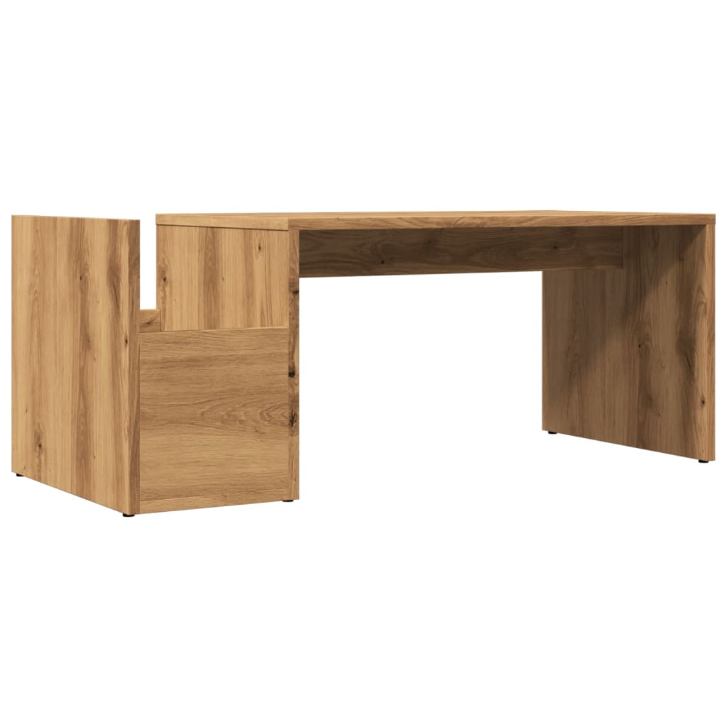 Salontafel 90x45x35 cm bewerkt hout artisan eikenkleurig is nu te koop bij PeponiXL, paradijselijk wonen!