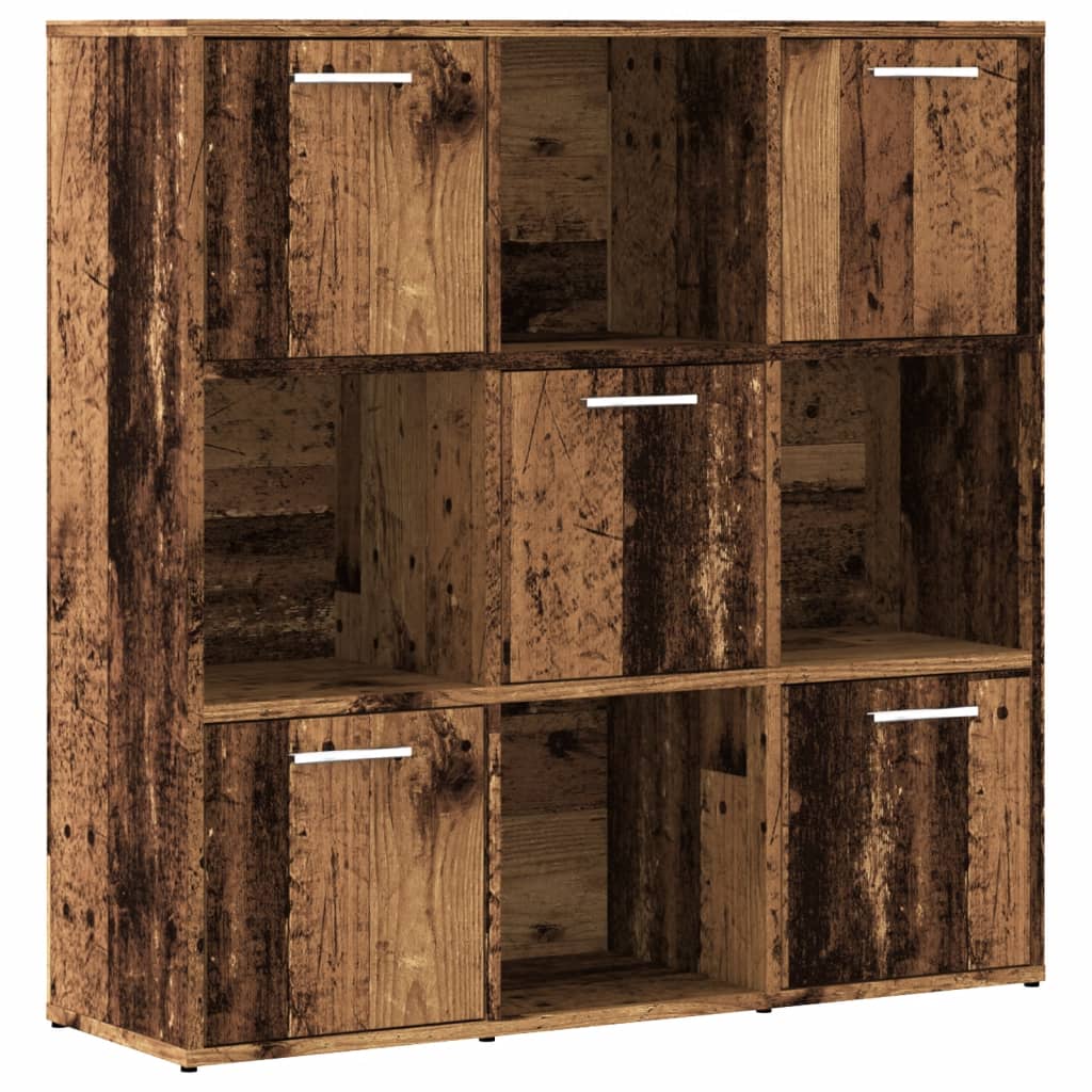 Boekenkast 90x28x90 cm bewerkt hout oud houtkleurig is nu te koop bij PeponiXL, paradijselijk wonen!