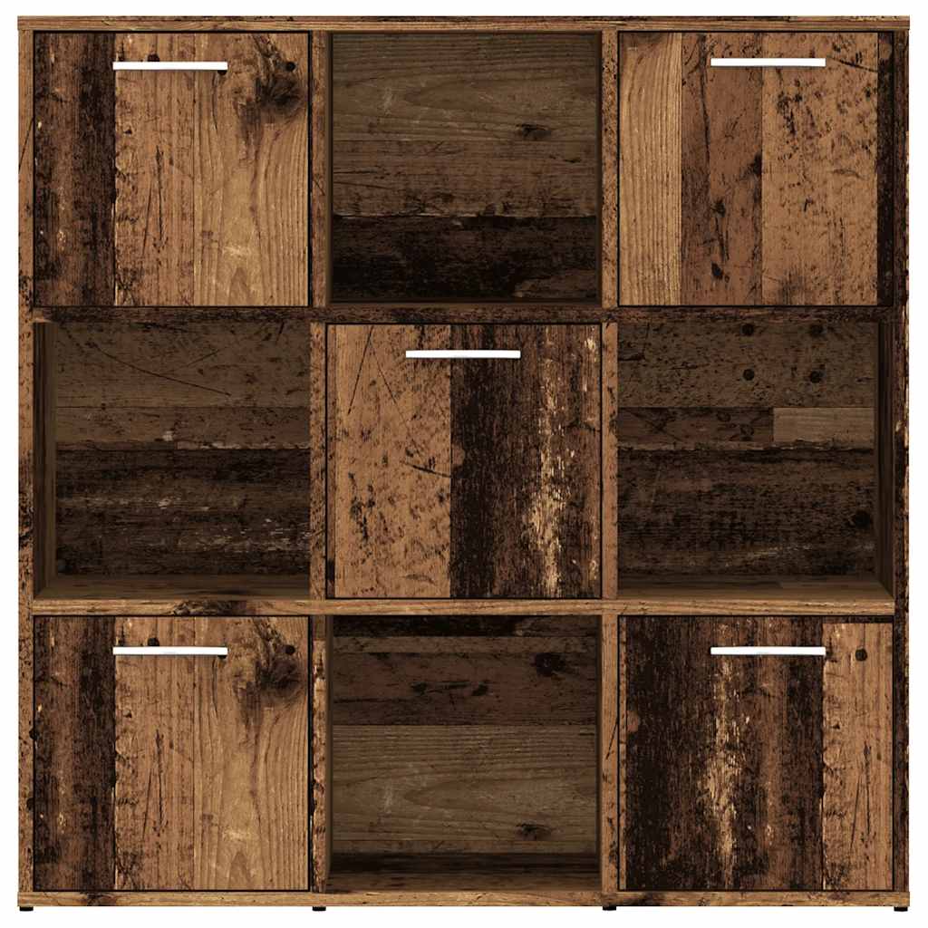 Boekenkast 90x28x90 cm bewerkt hout oud houtkleurig is nu te koop bij PeponiXL, paradijselijk wonen!