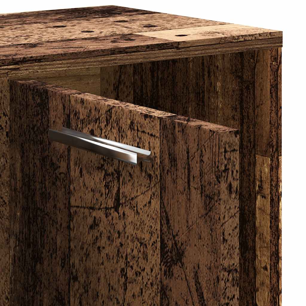 Boekenkast 90x28x90 cm bewerkt hout oud houtkleurig is nu te koop bij PeponiXL, paradijselijk wonen!