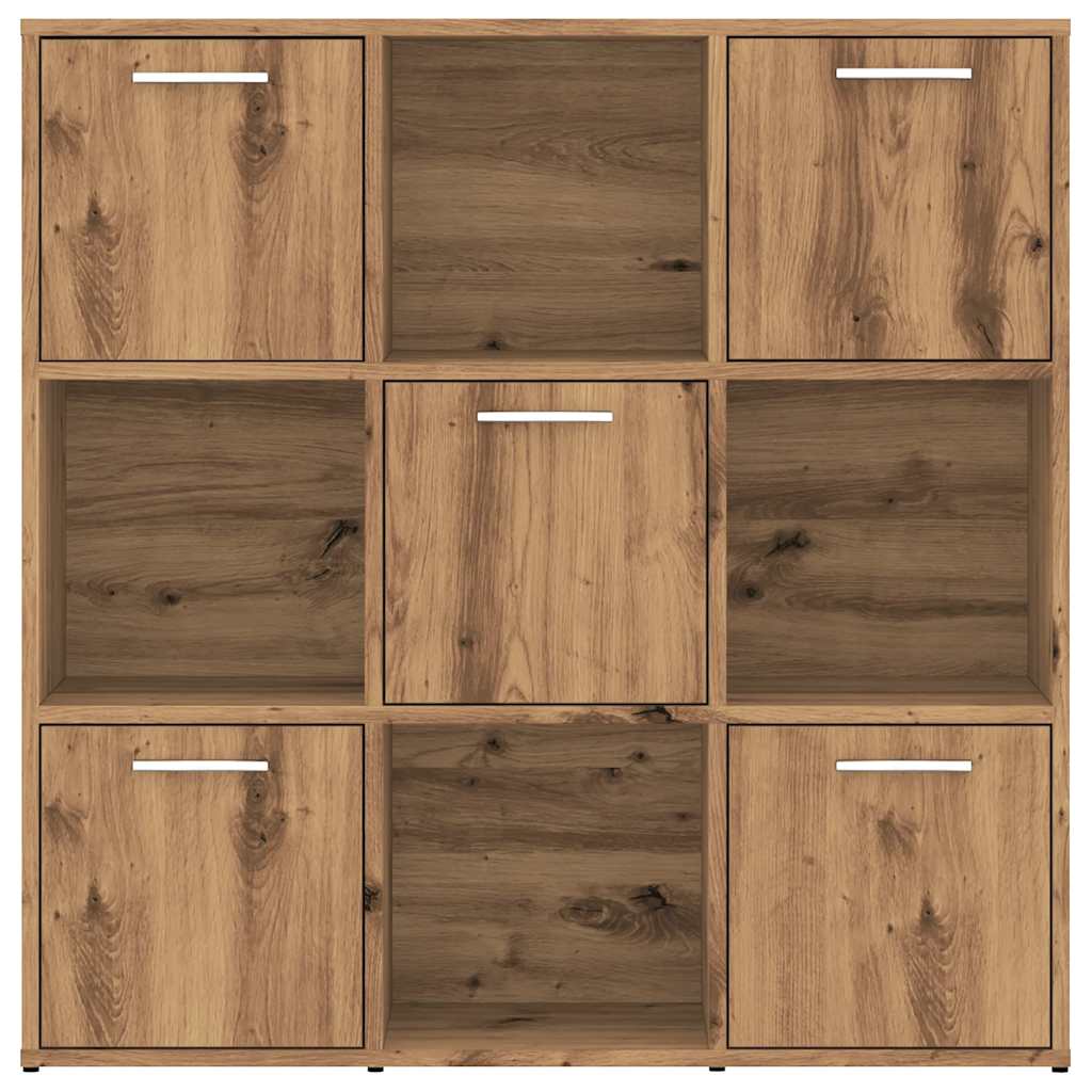 Boekenrek 90x28x90 cm bewerkt hout artisanaal eikenkleurig is nu te koop bij PeponiXL, paradijselijk wonen!