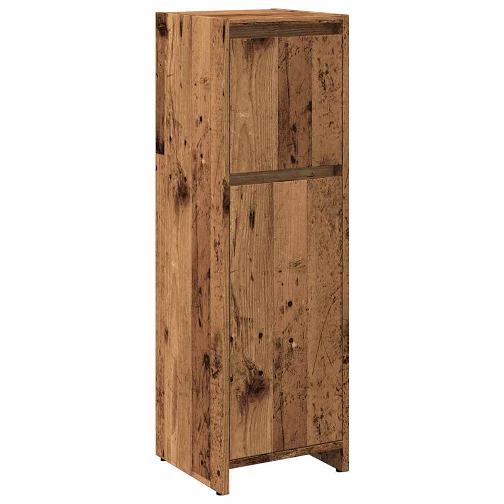 Badkamerkast 30x30x95 cm bewerkt hout oud houtkleurig is nu te koop bij PeponiXL, paradijselijk wonen!