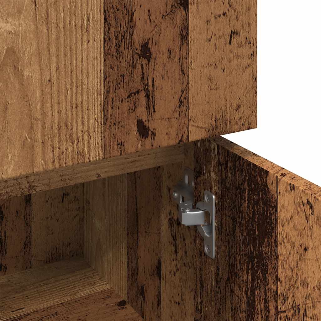Badkamerkast 30x30x95 cm bewerkt hout oud houtkleurig is nu te koop bij PeponiXL, paradijselijk wonen!