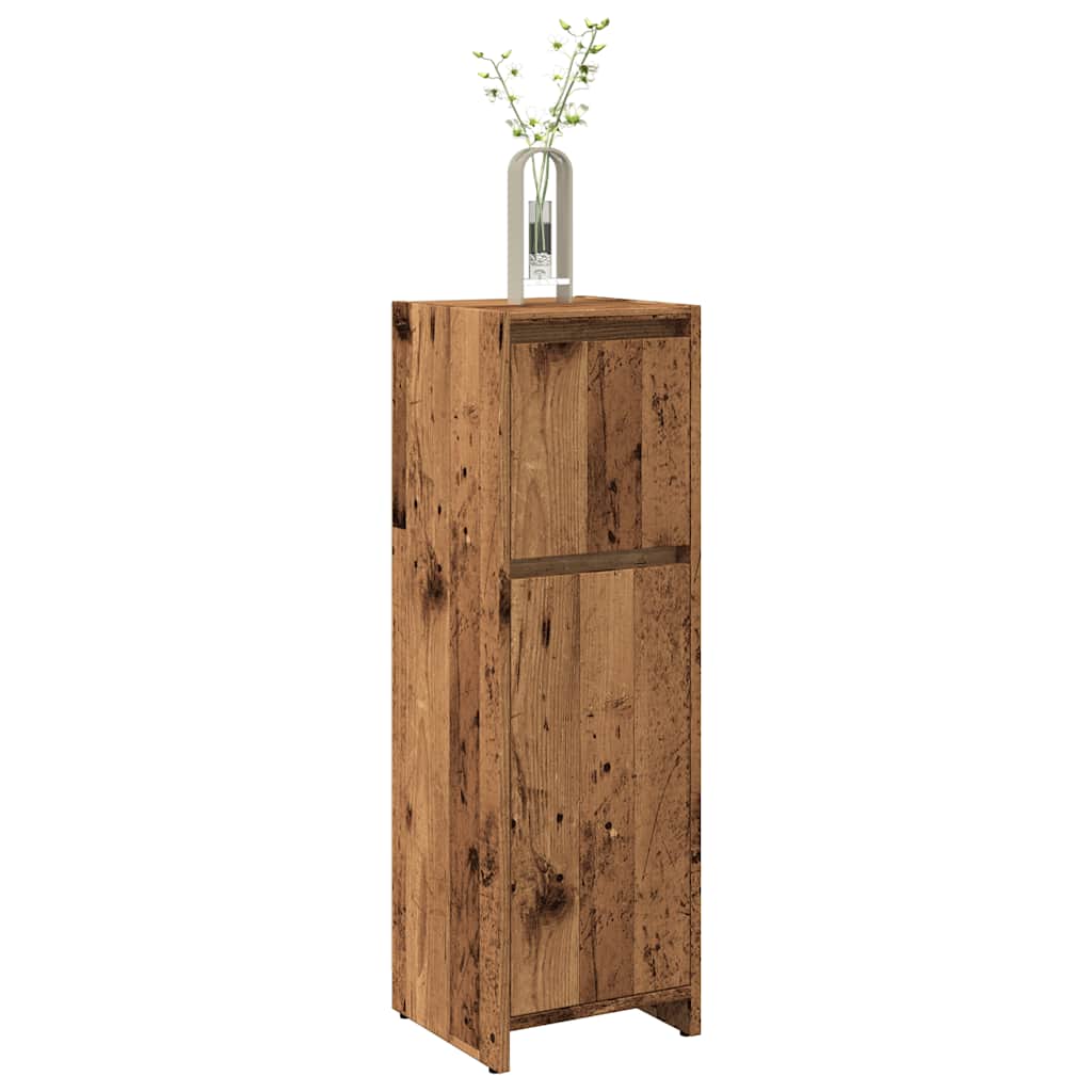 Badkamerkast 30x30x95 cm bewerkt hout oud houtkleurig is nu te koop bij PeponiXL, paradijselijk wonen!