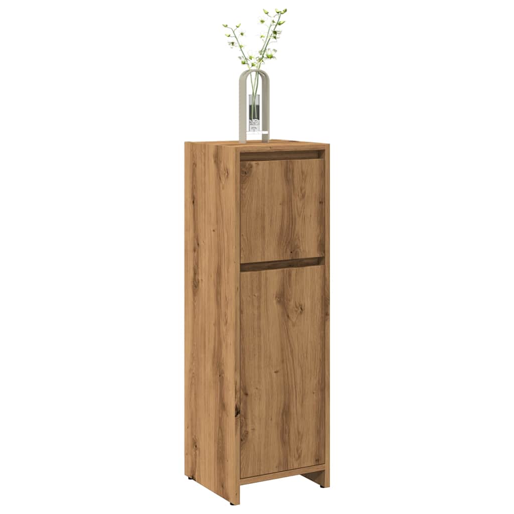 Badkamerkast 30x30x95 cm bewerkt hout artisanaal eikenkleur is nu te koop bij PeponiXL, paradijselijk wonen!