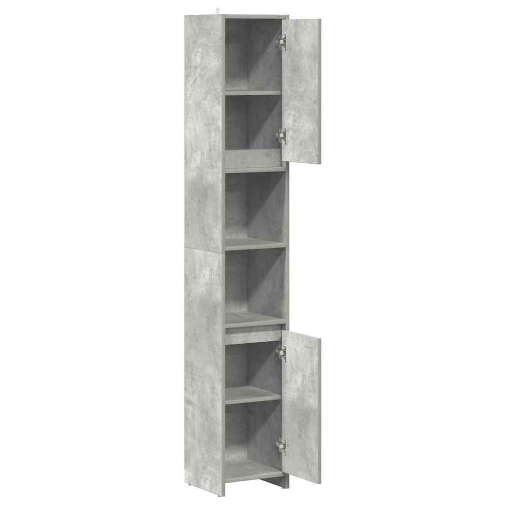 Badkamerkast 30x30x183,5 cm spaanplaat betongrijs is nu te koop bij PeponiXL, paradijselijk wonen!