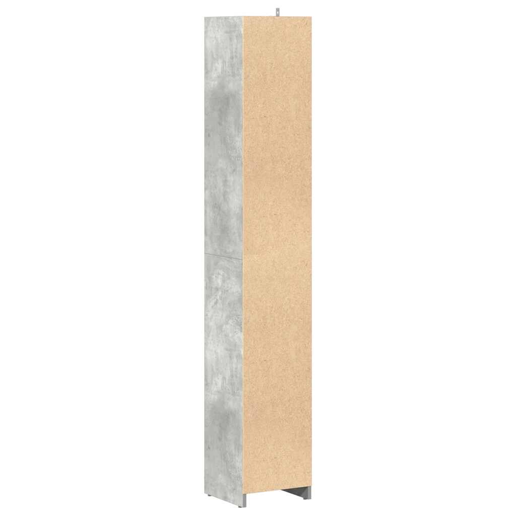 Badkamerkast 30x30x183,5 cm spaanplaat betongrijs is nu te koop bij PeponiXL, paradijselijk wonen!