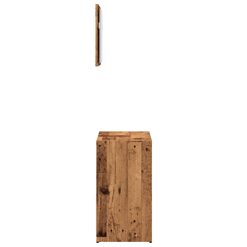 2-delige Badkamermeubelset bewerkt hout oud houtkleurig is nu te koop bij PeponiXL, paradijselijk wonen!