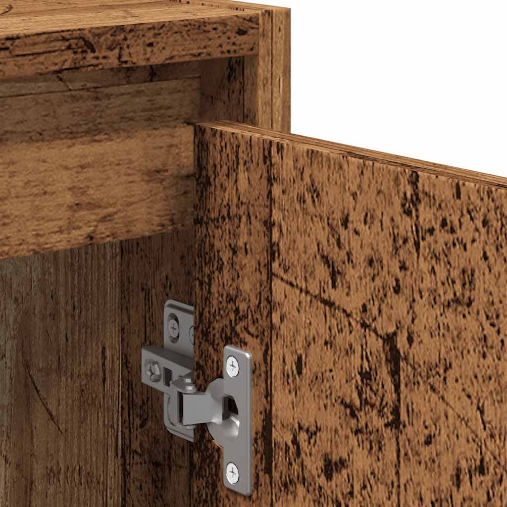 2-delige Badkamermeubelset bewerkt hout oud houtkleurig is nu te koop bij PeponiXL, paradijselijk wonen!