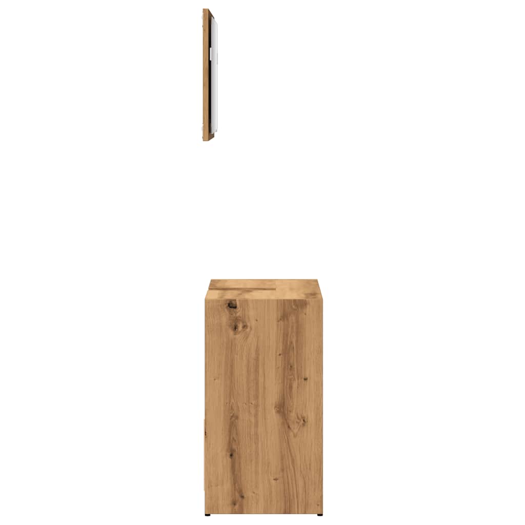 2-delige Badkamermeubelset bewerkt hout artisanaal eikenkleur is nu te koop bij PeponiXL, paradijselijk wonen!
