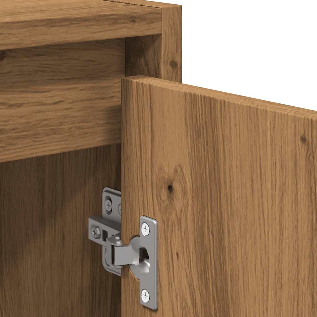2-delige Badkamermeubelset bewerkt hout artisanaal eikenkleur is nu te koop bij PeponiXL, paradijselijk wonen!