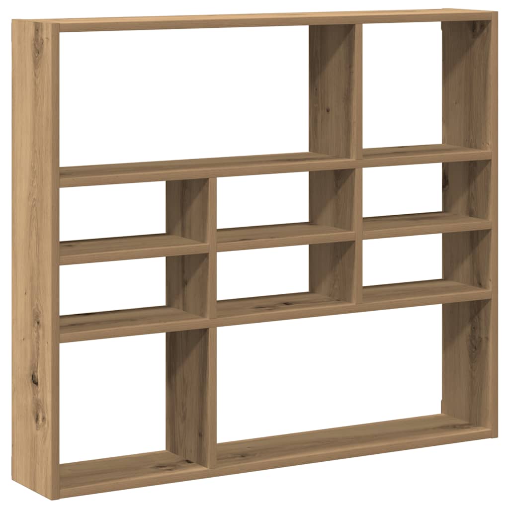 Wandschap 90x16x78 cm bewerkt hout artisanaal eikenkleurig is nu te koop bij PeponiXL, paradijselijk wonen!
