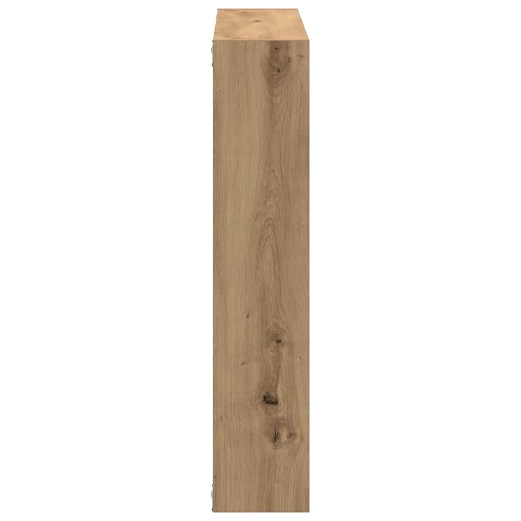 Wandschap 90x16x78 cm bewerkt hout artisanaal eikenkleurig is nu te koop bij PeponiXL, paradijselijk wonen!