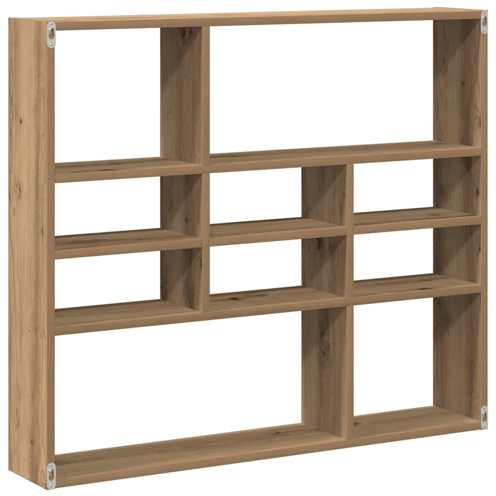 Wandschap 90x16x78 cm bewerkt hout artisanaal eikenkleurig is nu te koop bij PeponiXL, paradijselijk wonen!