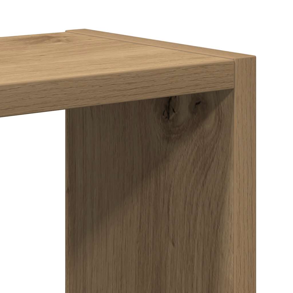 Wandschap 90x16x78 cm bewerkt hout artisanaal eikenkleurig is nu te koop bij PeponiXL, paradijselijk wonen!