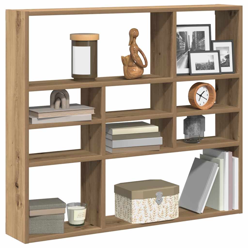 Wandschap 90x16x78 cm bewerkt hout artisanaal eikenkleurig is nu te koop bij PeponiXL, paradijselijk wonen!