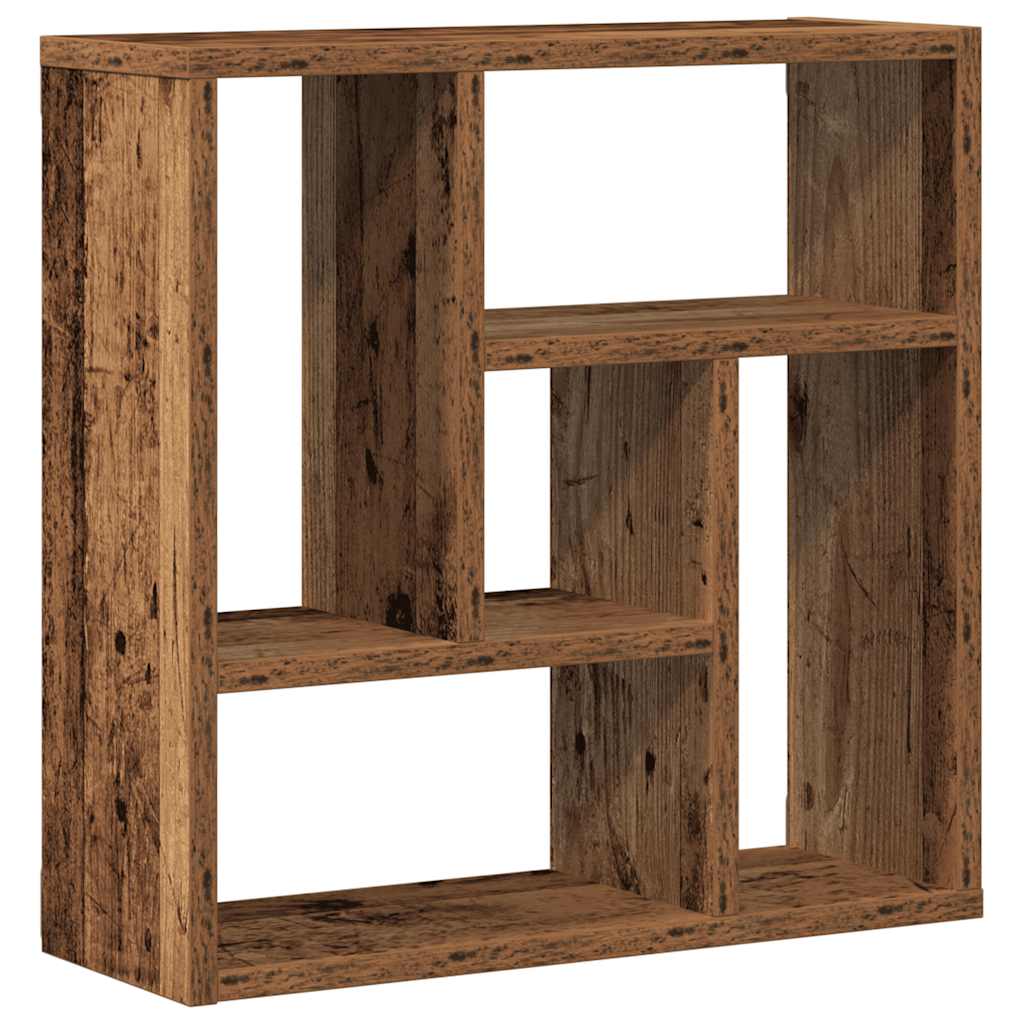 Wandschap 45x16x45 cm bewerkt hout oud houtkleurig is nu te koop bij PeponiXL, paradijselijk wonen!