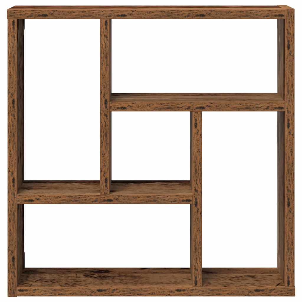 Wandschap 45x16x45 cm bewerkt hout oud houtkleurig is nu te koop bij PeponiXL, paradijselijk wonen!