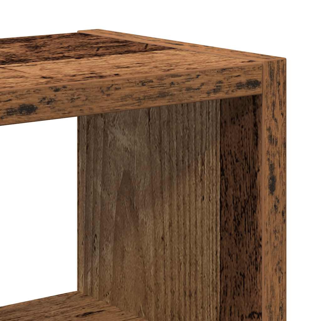 Wandschap 45x16x45 cm bewerkt hout oud houtkleurig is nu te koop bij PeponiXL, paradijselijk wonen!