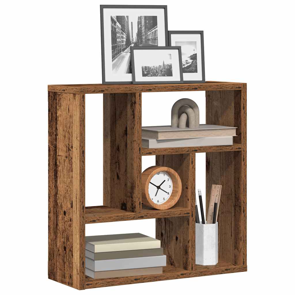 Wandschap 45x16x45 cm bewerkt hout oud houtkleurig is nu te koop bij PeponiXL, paradijselijk wonen!