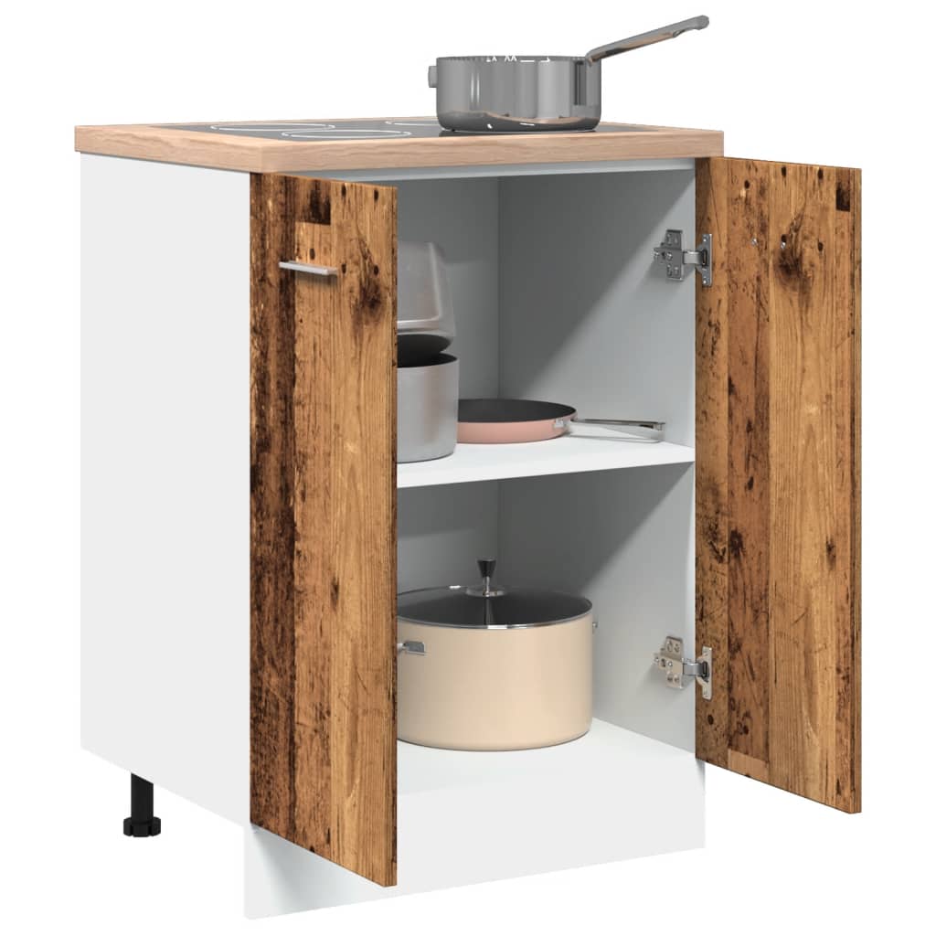 Onderkast Lyon 60x46x81,5 cm bewerkt hout oud houtkleurig is nu te koop bij PeponiXL, paradijselijk wonen!