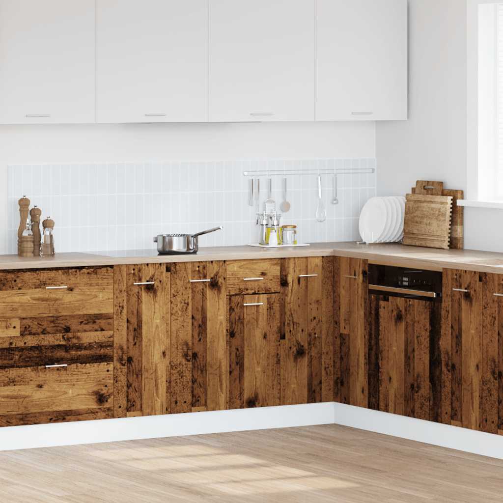 Onderkast met lade Lyon 40x46x81,5 cm bewerkt hout oud houtkleurig is nu te koop bij PeponiXL, paradijselijk wonen!