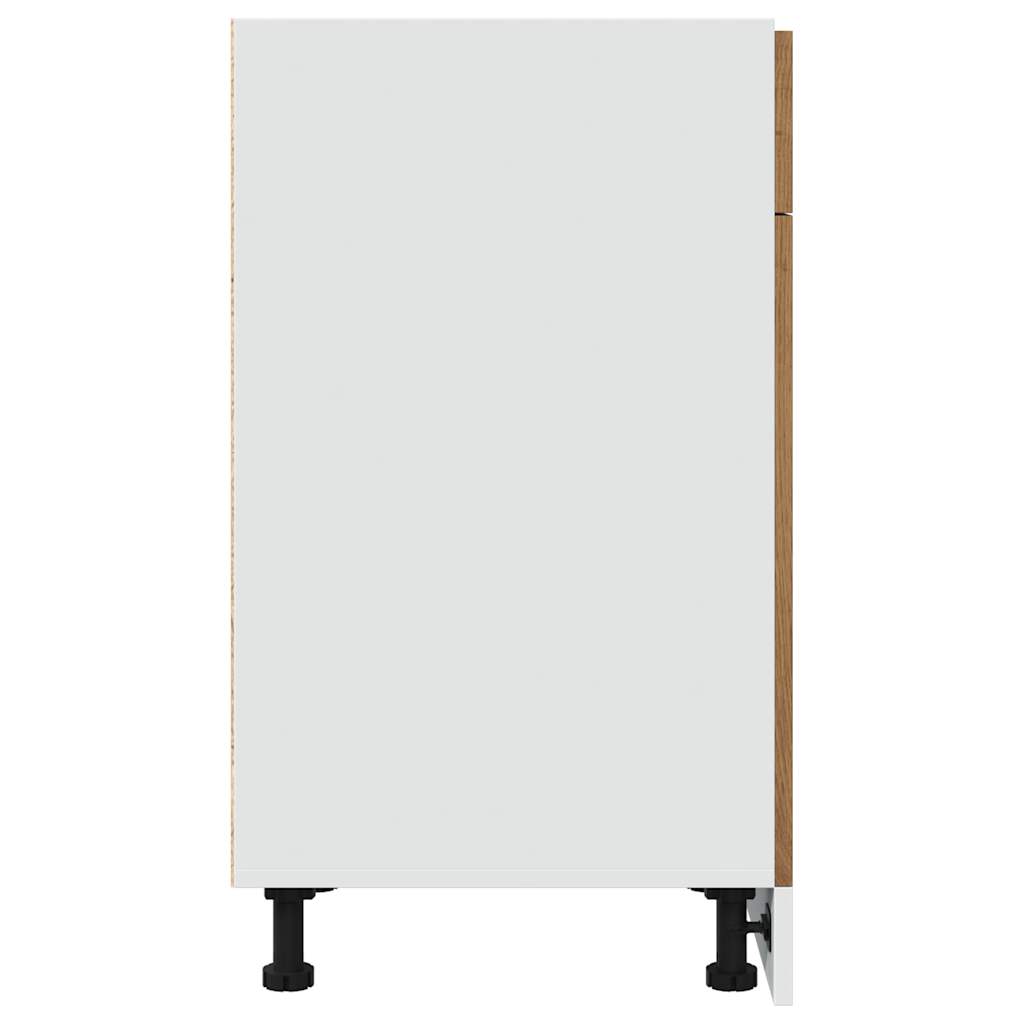 Onderkast met lade Lyon 40x46x81,5 cm bewerkt hout artisanaal eiken is nu te koop bij PeponiXL, paradijselijk wonen!