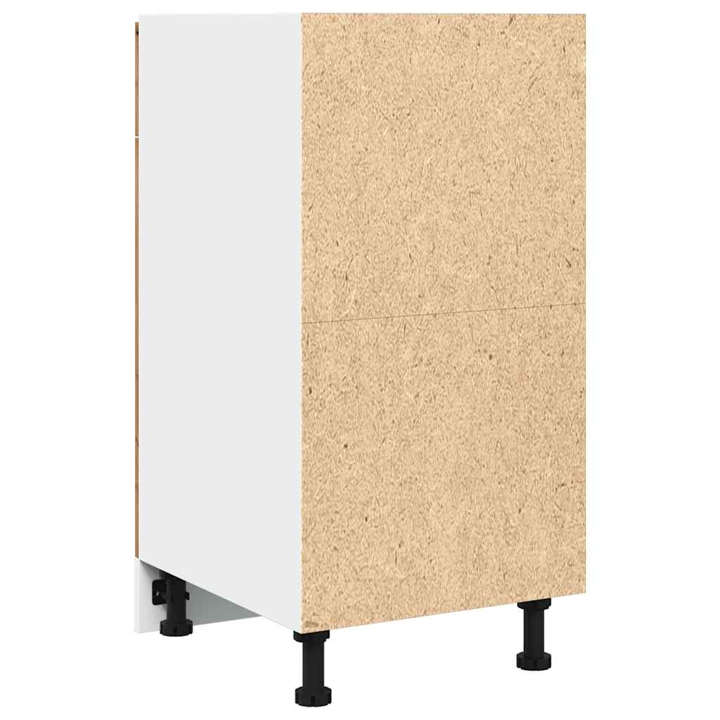 Onderkast met lade Lyon 40x46x81,5 cm bewerkt hout artisanaal eiken is nu te koop bij PeponiXL, paradijselijk wonen!